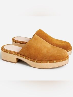 J.Crew Studded Dakota Clogs in Suede